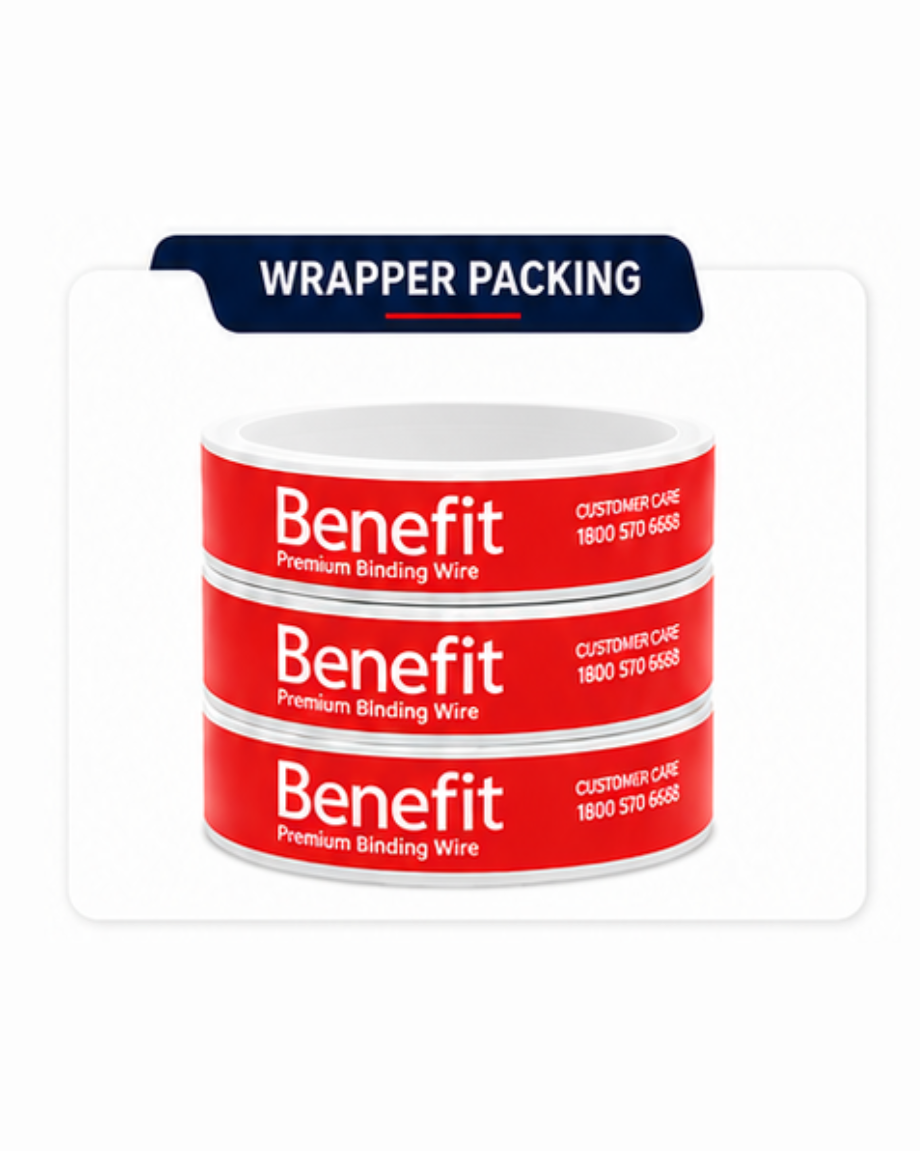 Benefit wrapper packing — branded sleeve